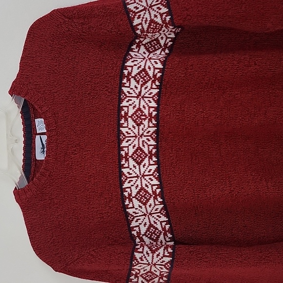 Ground Control Red & White Variegated Knit Pullover Sweater Youth XL - Picture 2 of 11